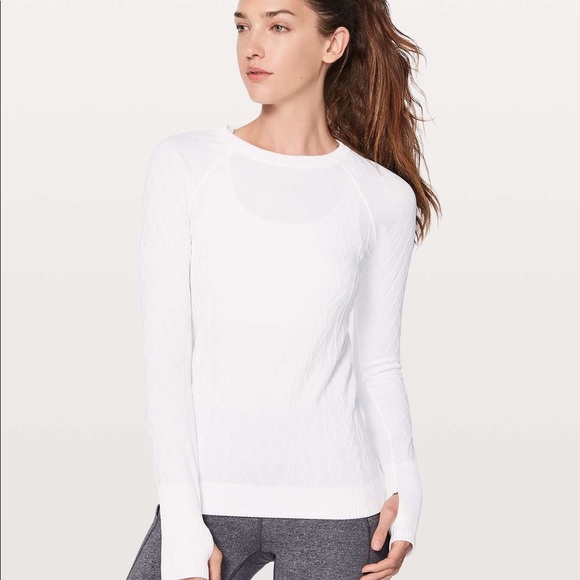 lululemon athletica Tops - NWT LULULEMON REAT LESS WHITE WHITE PULLOVER!!